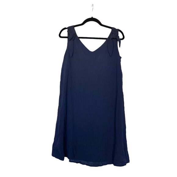 Nina Leonard Float Dress Navy Mine Dress Women’s Size Small - Picture 2 of 6